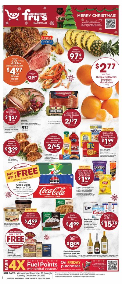 Fry’s (AZ) Weekly Ad Flyer Specials December 20 to December 26, 2023