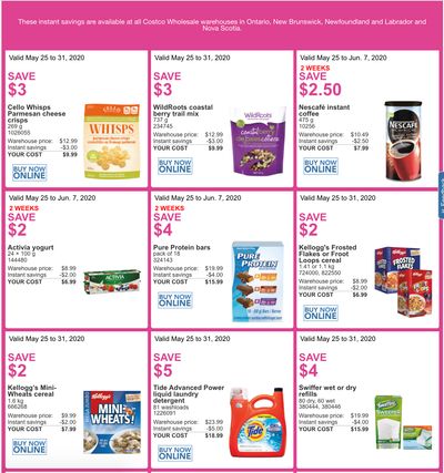 Costco Canada More Savings Weekly Coupons/Flyers for: Ontario, New Brunswick, Newfoundland & Labrador and Nova Scotia, May 25 – 31