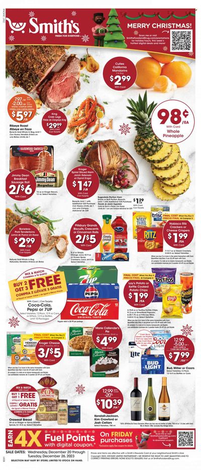 Smith's (AZ, ID, MT, NM, NV, UT, WY) Weekly Ad Flyer Specials December 20 to December 26, 2023