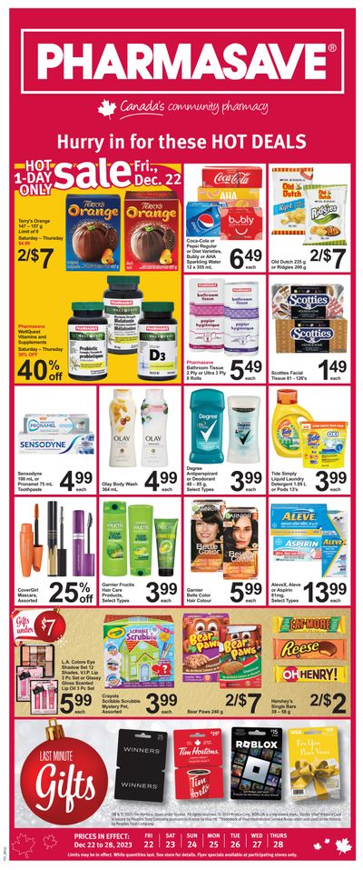 Pharmasave (West) Flyer December 22 to 28