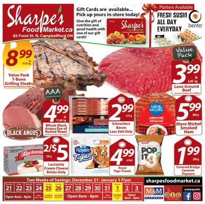 Sharpe's Food Market Flyer December 21 to January 3