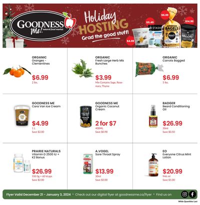 Goodness Me Flyer December 21 to January 3