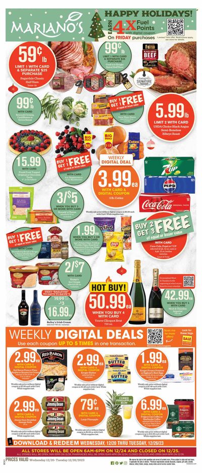 Mariano’s (IL) Weekly Ad Flyer Specials December 20 to December 26, 2023