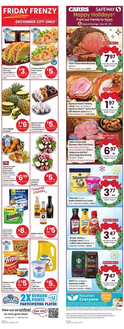 Safeway (AK) Weekly Ad Flyer Specials December 20 to December 25, 2023