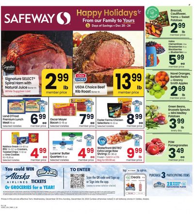 Safeway (AK) Weekly Ad Flyer Specials December 20 to December 25, 2023