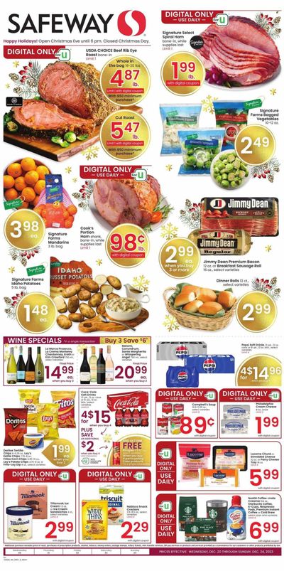 Safeway (CO) Weekly Ad Flyer Specials December 20 to December 24, 2023