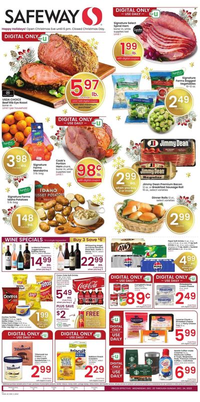 Safeway (WY) Weekly Ad Flyer Specials December 20 to December 24, 2023