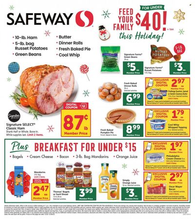 Safeway (CA) Weekly Ad Flyer Specials December 20 to December 26, 2023