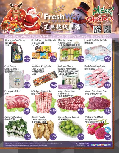 FreshWay Foodmart Flyer December 22 to 28