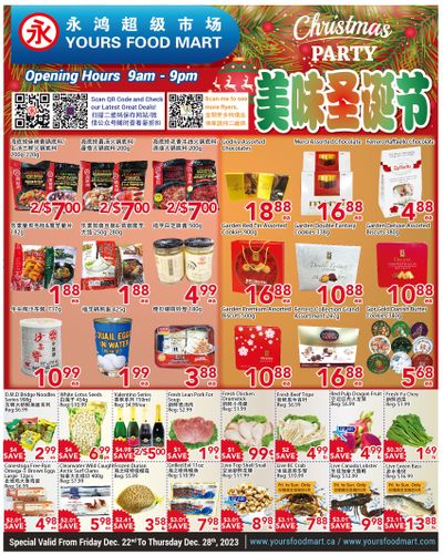 Yours Food Mart Flyer December 22 to 28