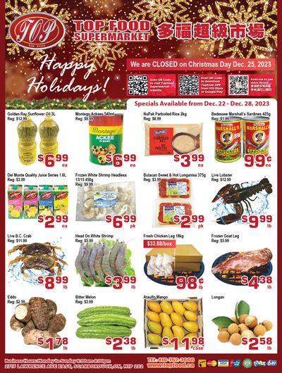 Top Food Supermarket Flyer December 22 to 28