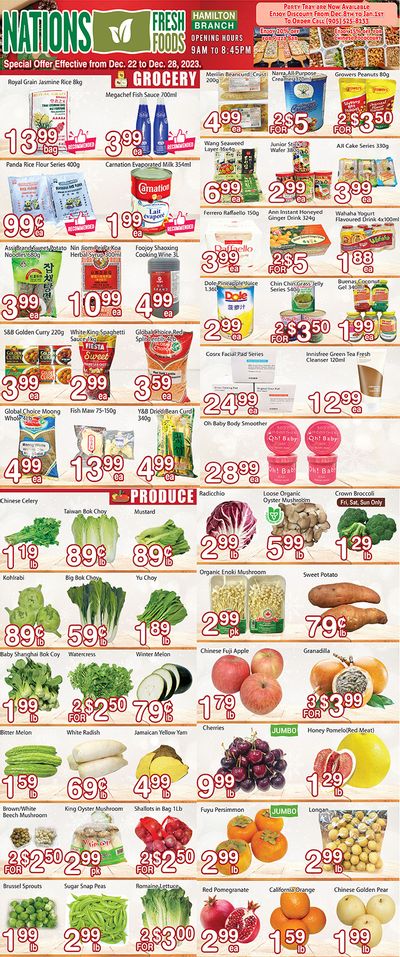 Nations Fresh Foods (Hamilton) Flyer December 22 to 28