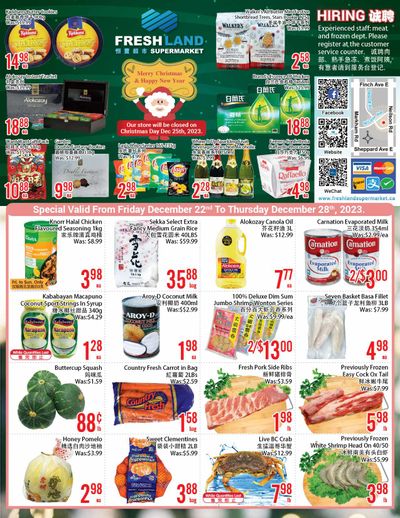 FreshLand Supermarket Flyer December 22 to 28