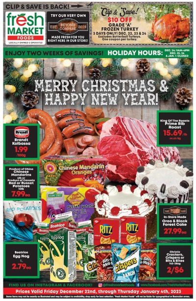 Fresh Market Foods Flyer December 22 to January 4