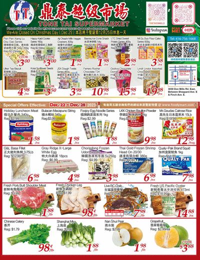 Tone Tai Supermarket Flyer December 22 to 28