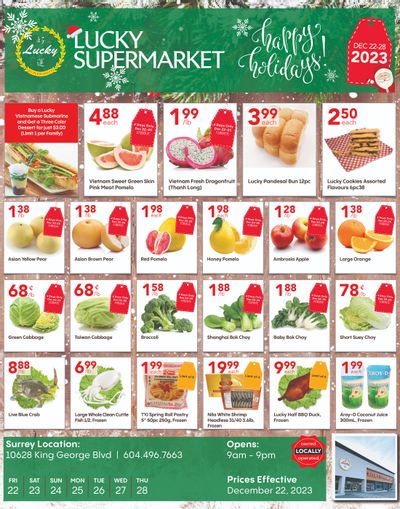 Lucky Supermarket (Surrey) Flyer December 22 to 28