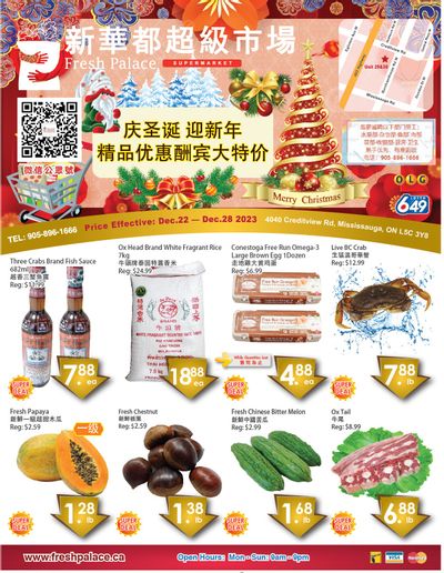 Fresh Palace Supermarket Flyer December 22 to 28