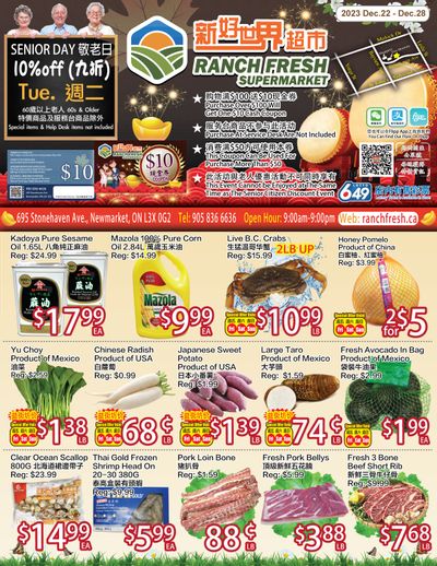 Ranch Fresh Supermarket Flyer December 22 to 28
