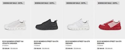 ECCO Canada Boxing Day Sale: up to 40% off Select Styles + Extra 40% off Sale Styles