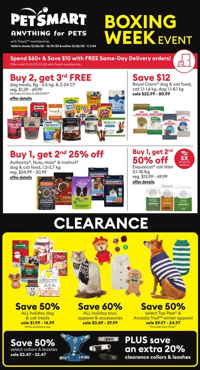 PetSmart Boxing Week Event Flyer December 26 to January 1