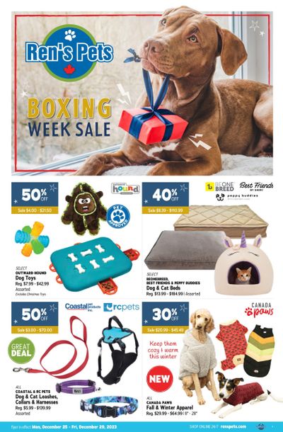 Ren's Pets Boxing Week Sale Flyer December 25 to 29