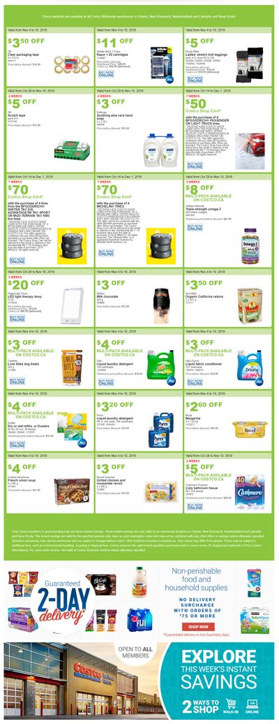 Costco (ON & Atlantic Canada) Weekly Savings November 4 to 10