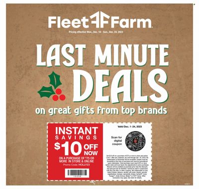 Fleet Farm (IA, MN, ND, WI) Weekly Ad Flyer Specials December 18 to December 24, 2023