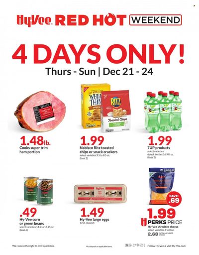 Hy-Vee (IA, IL, MN, MO, SD) Weekly Ad Flyer Specials December 21 to December 24, 2023