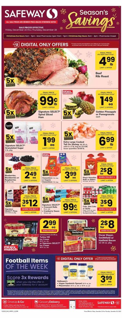 Safeway (MD) Weekly Ad Flyer Specials December 22 to December 28, 2023