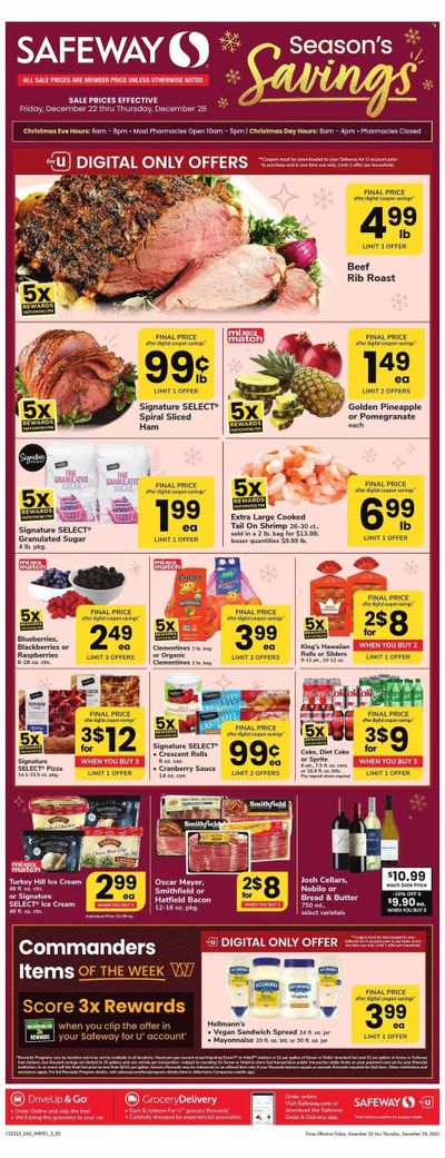 Safeway (VA) Weekly Ad Flyer Specials December 22 to December 28, 2023