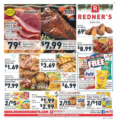 Redner's Markets (DE, MD, PA) Weekly Ad Flyer Specials December 21 to December 27, 2023