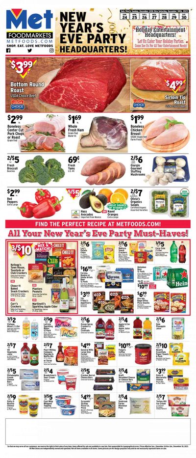 Met Foodmarkets Weekly Ad Flyer Specials December 24 to December 30, 2023