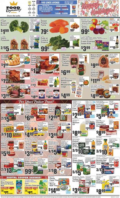 Food Dynasty (NY) Weekly Ad Flyer Specials December 22 to December 28, 2023