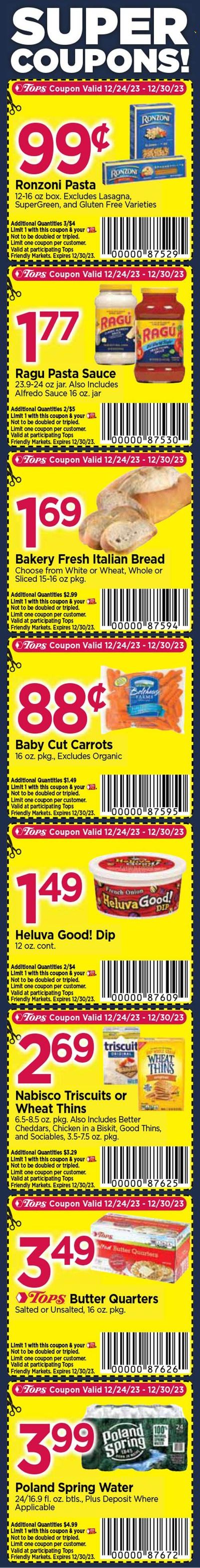 Tops Weekly Ad Flyer Specials December 24 to December 30, 2023