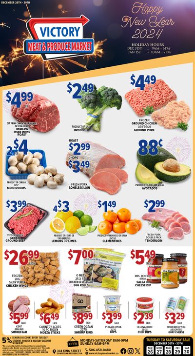 Victory Meat Market Flyer December 26 to 30