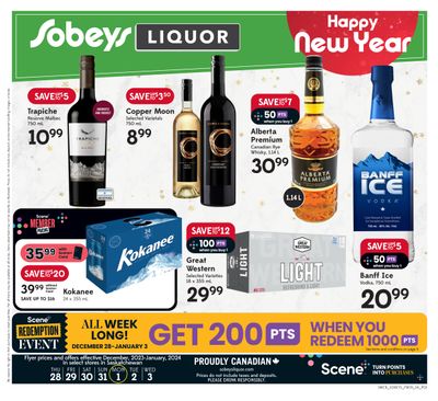 Sobeys (SK) Liquor Flyer December 28 to January 3