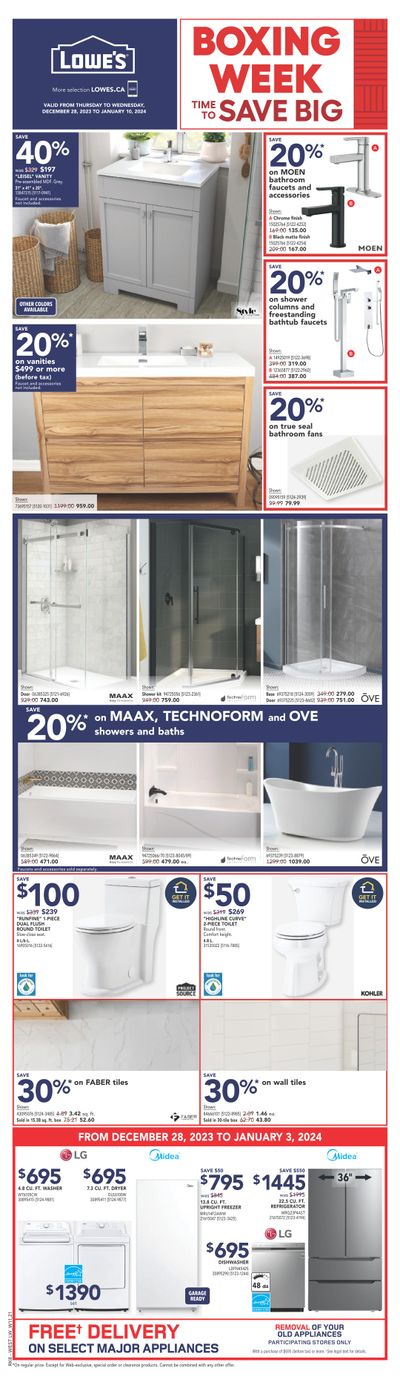 Lowe's (West) Flyer December 28 to January 3