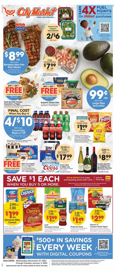 City Market (CO, UT, WY) Weekly Ad Flyer Specials December 27 to January 2, 2024