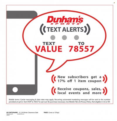 Dunham's Sports Weekly Ad Flyer Specials December 26 to December 28, 2023