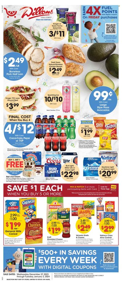 Dillons (KS) Weekly Ad Flyer Specials December 27 to January 2, 2024