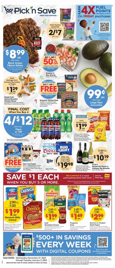 Pick ‘n Save (WI) Weekly Ad Flyer Specials December 27 to January 2, 2024