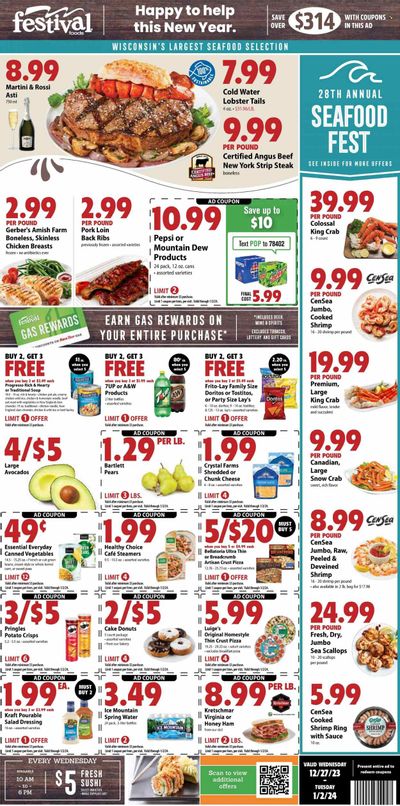 Festival Foods (WI) Weekly Ad Flyer Specials December 27 to January 2, 2024