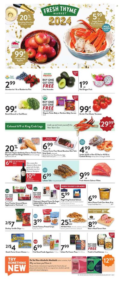 Fresh Thyme Weekly Ad Flyer Specials December 27 to January 2, 2024
