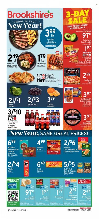 Brookshires (AR, LA, TX) Weekly Ad Flyer Specials December 27 to January 2, 2024