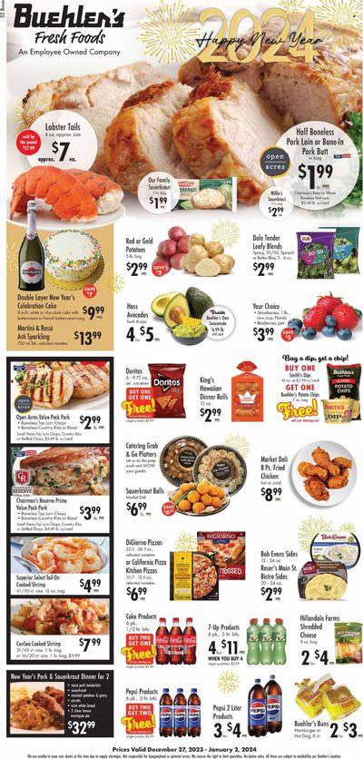 Buehler's (OH) Weekly Ad Flyer Specials December 27 to January 2, 2024