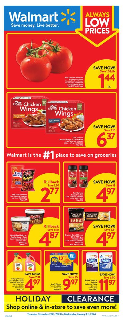 Walmart (West) Flyer December 28 to January 3