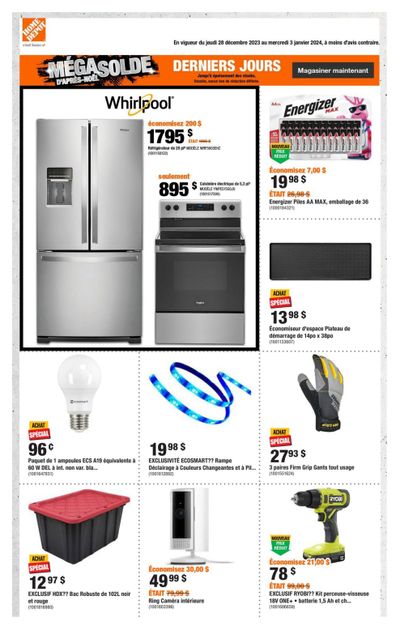 Home Depot (QC) Flyer December 28 to January 3