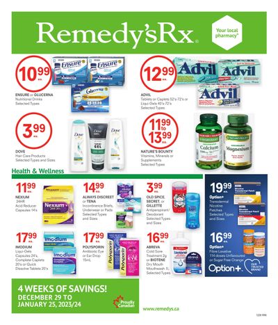 Remedy's RX Monthly Flyer December 29 to January 25