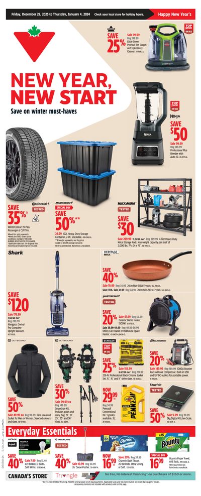 Canadian Tire (West) Flyer December 29 to January 4