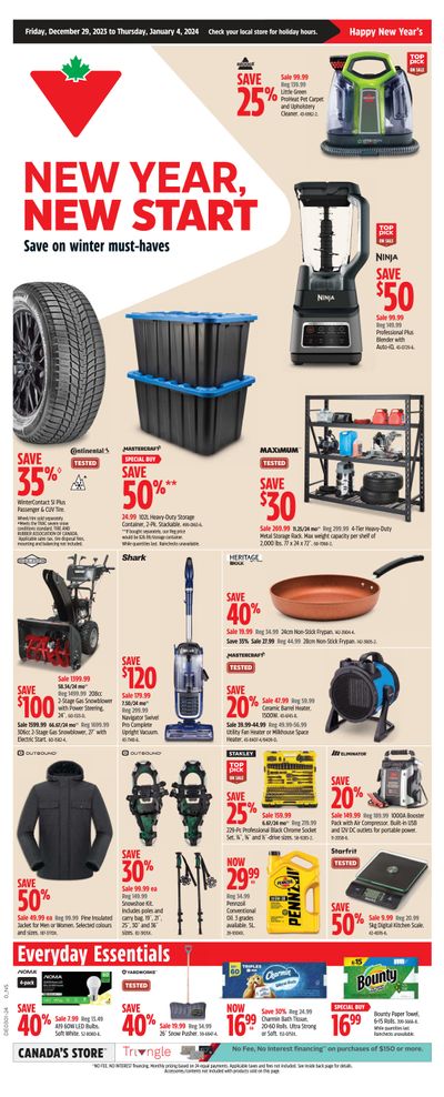 Canadian Tire (Atlantic) Flyer December 29 to January 4